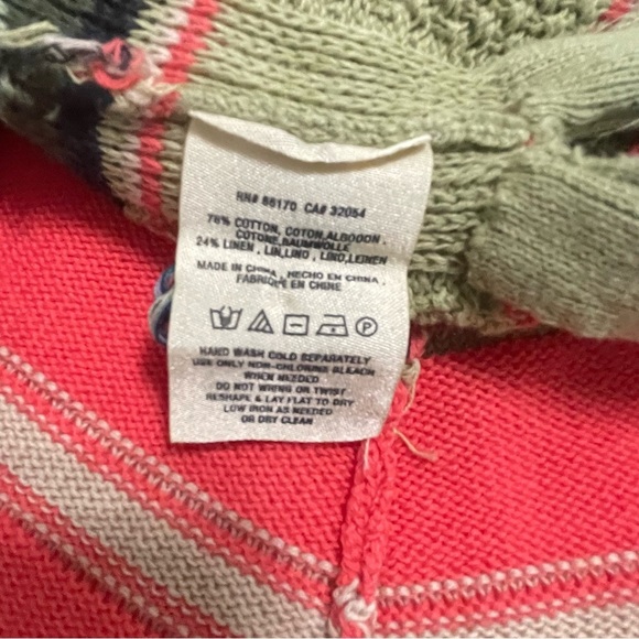 Anthropologie Moth Calexico Hooded Striped Poncho Sz XS - Picture 12 of 15